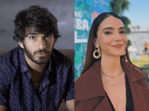 Hugo Moura, ex-marido de Deborah Secco, e Maria Clara Senra, jornalista do Canal Brasil