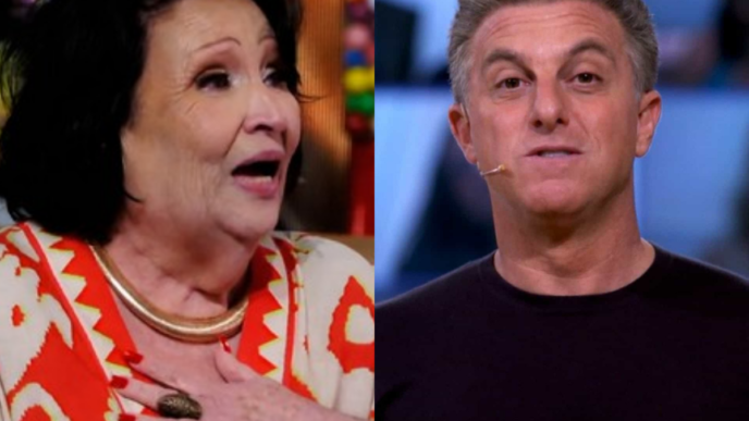 Apresentador Luciano Huck e Déa Lúcia, mãe de Paulo Gustavo