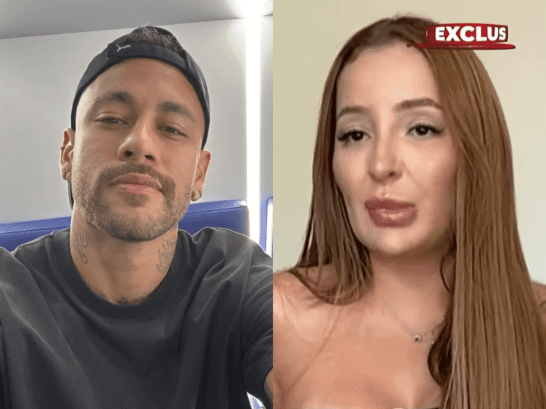 Jogador Neymar e Any Awuada, modelo e garota de programa