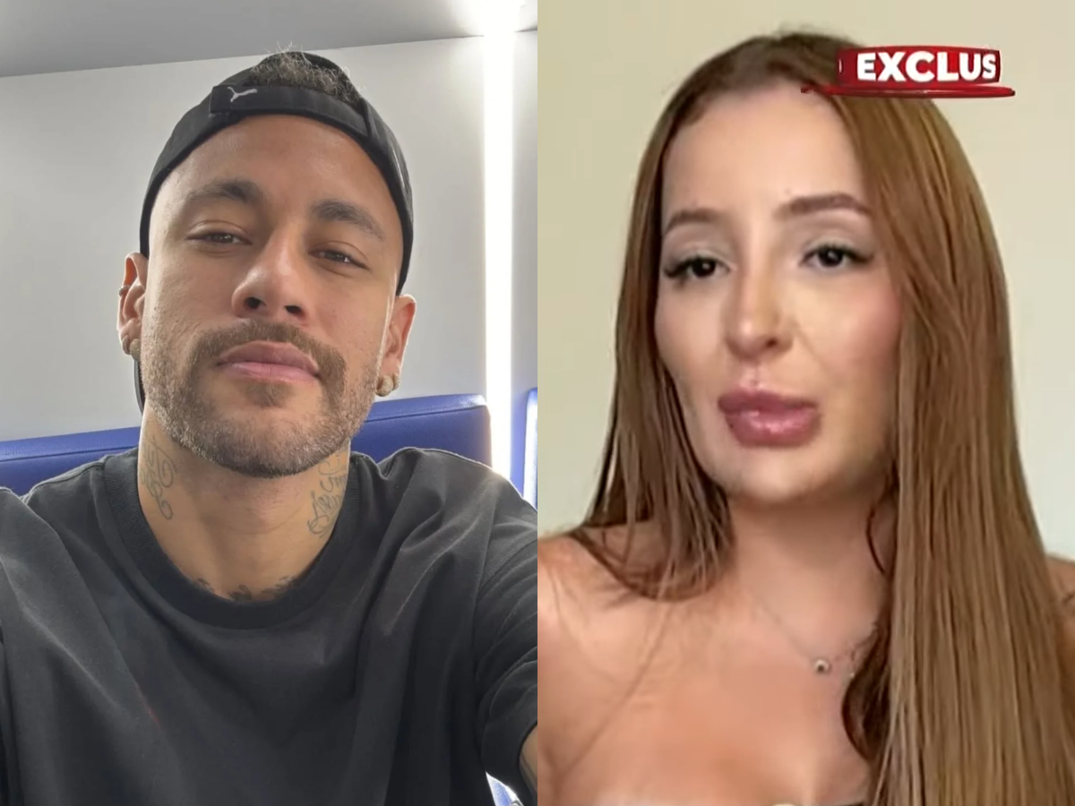 Jogador Neymar e Any Awuada, modelo e garota de programa