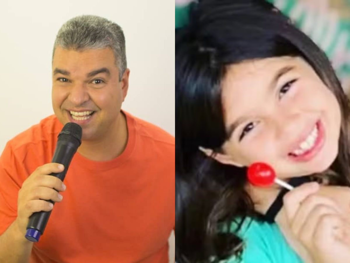 Cantor Guga Fraga e sua filha,