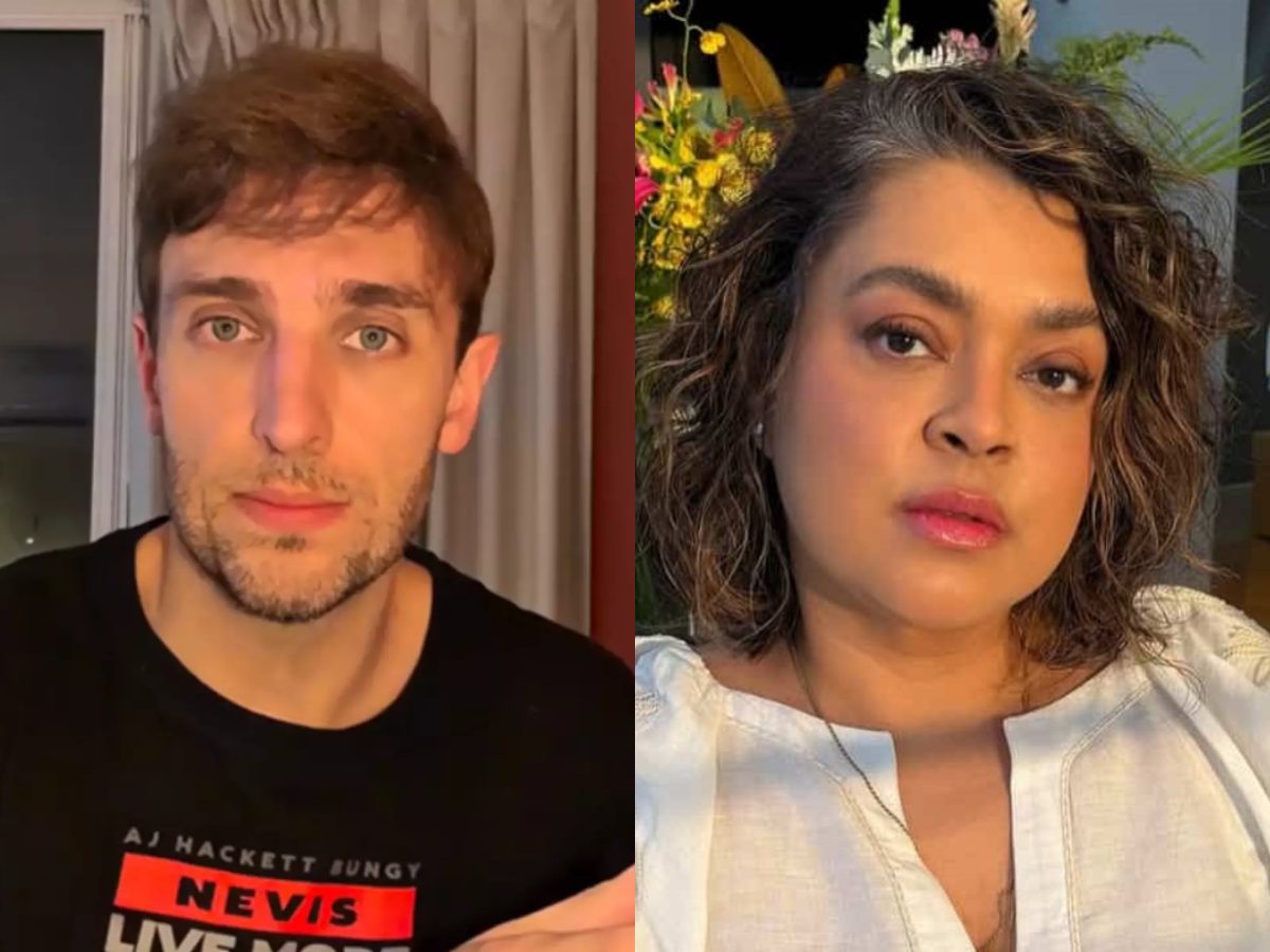 Humorista Leo Lins e cantora Preta Gil