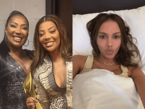 Ludmilla com sua mãe, e Anitta