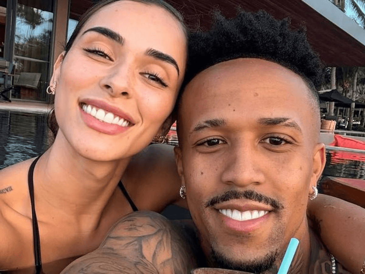 Jogador Éder Militão e influenciadora Tainá Castro