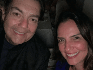 Fausto Silva, o Faustão, com sua esposa, Luciana Cardoso