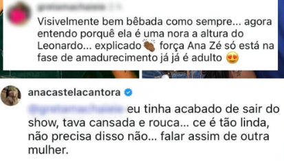 Ana Castela rebate comentário