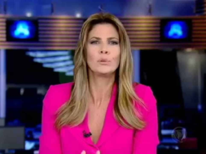 Jornalista Fabiana Scaranzi no Jornal da Record