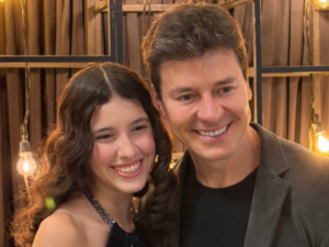 Apresentador Rodrigo Faro e a filha, Maria Viel Faro