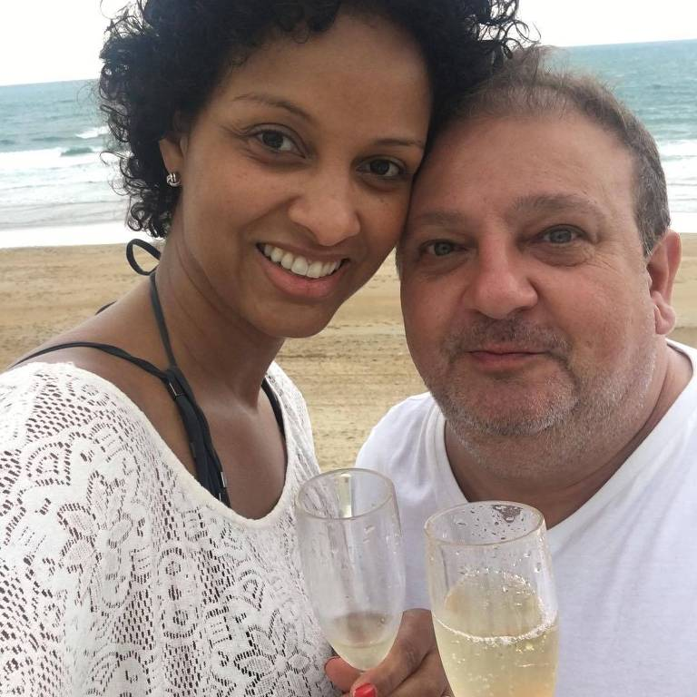 Chef do Masterchef Erick Jacquin e sua mulher, Rosângela Menezes