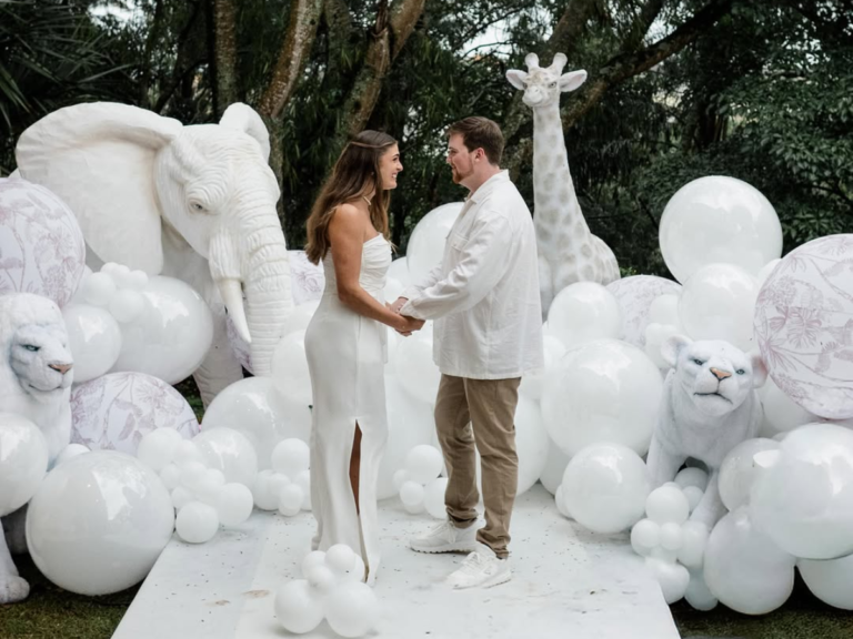 Luma Cesar, filha do jornalista César Filha, e marido dela, o empresário Ed Beccle