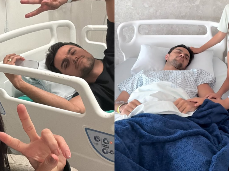 Ator Felipe Simas no hospital