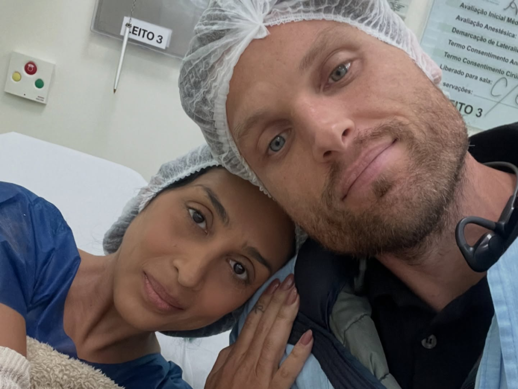 Ex-BBB Amanda Djehdian e o marido, o empresário Mateus Hoffmann