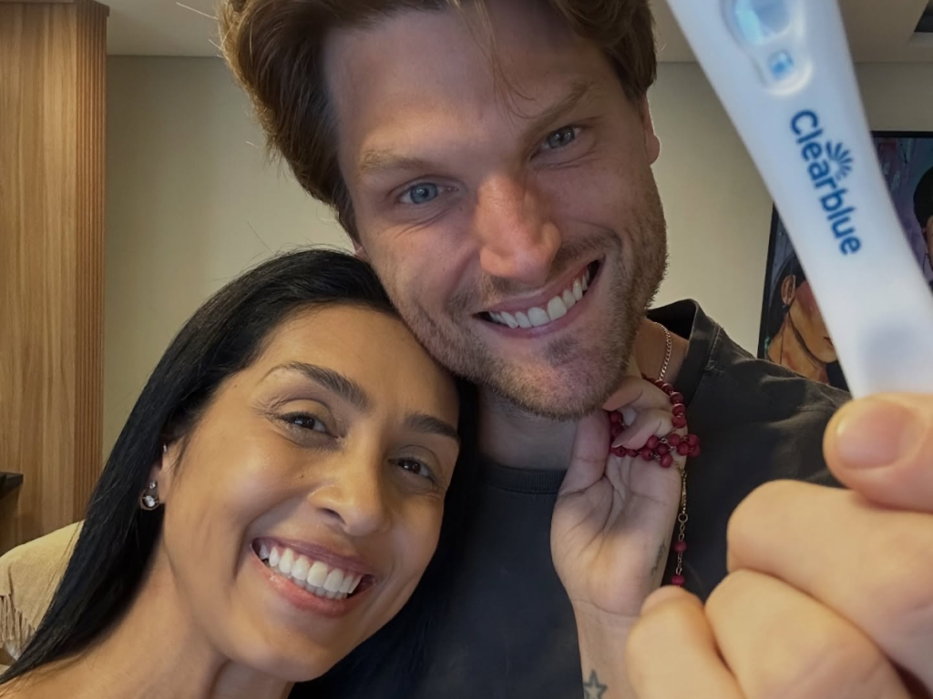 Ex-BBB Amanda Djehdian e o marido, o empresário Mateus Hoffmann