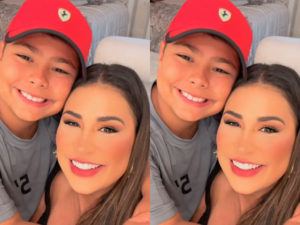 Cantora Simone Mendes e o filho Henry
