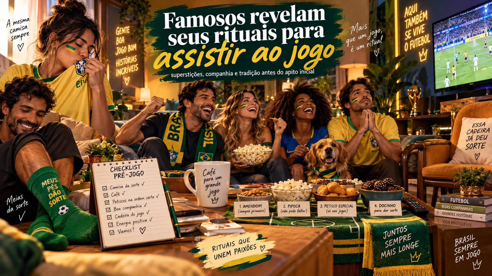 Famosos Revelam Seus Rituais Para Assistir Ao Jogo