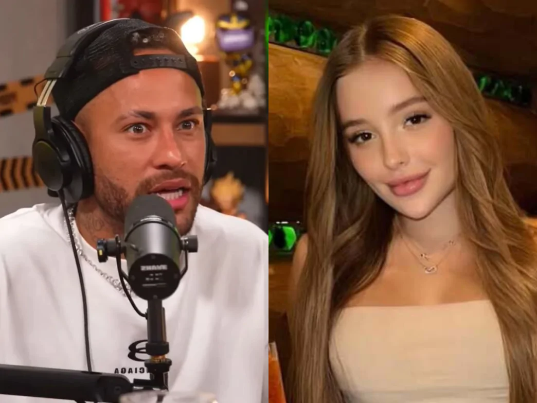 Jogador Neymar e Any Awuada, modelo e garota de programa