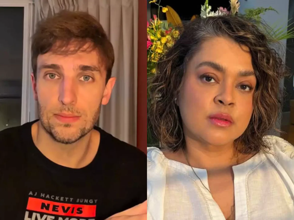 Humorista Leo Lins e cantora Preta Gil