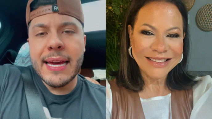 Murilo Huff e Dona Ruth, mãe de Marília Mendonça