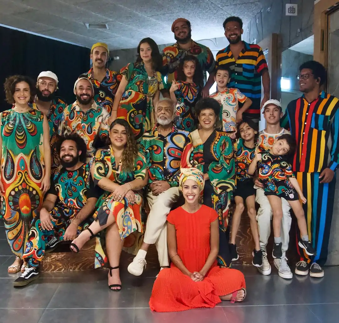 Cantora Preta Gil com a família reunida