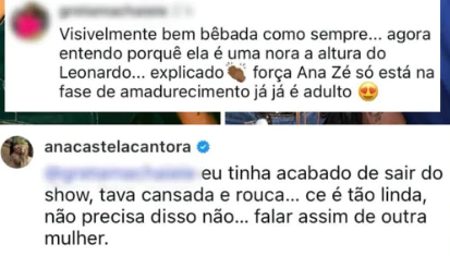 Ana Castela rebate comentário
