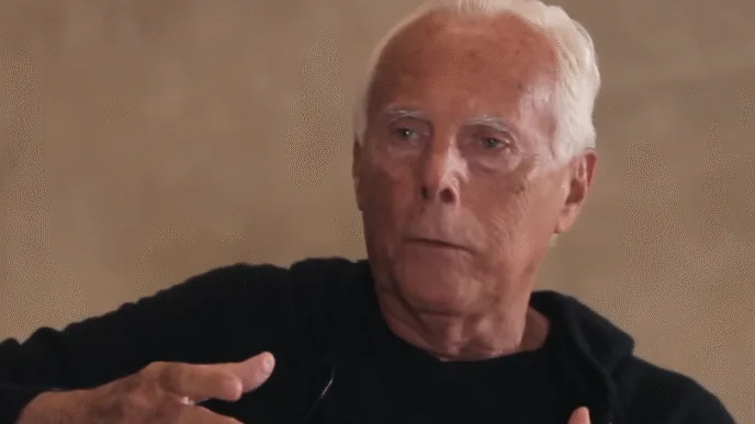 Estilista e empresário Giorgio Armani