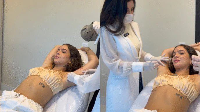 Atriz Mel Maia coloca botox nas axilas