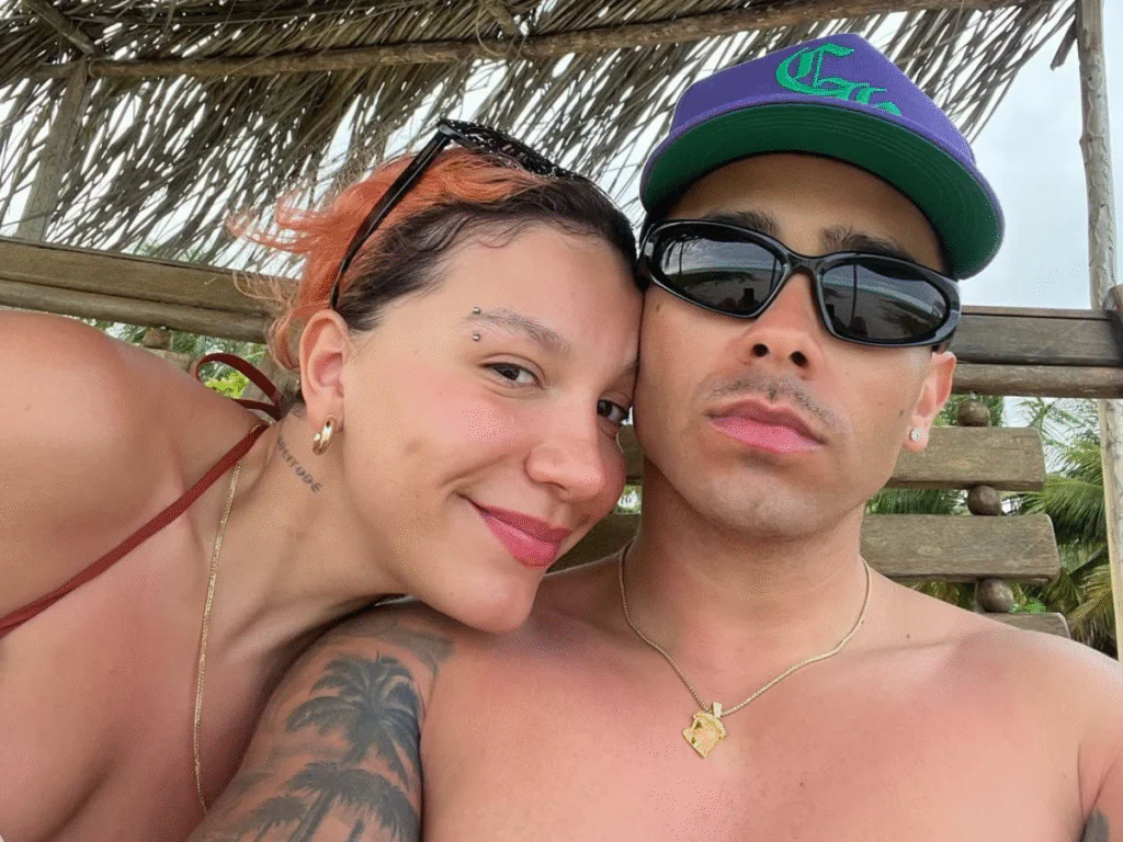 Priscilla Alcântara e o marido, o produtor e DJ André Laudz