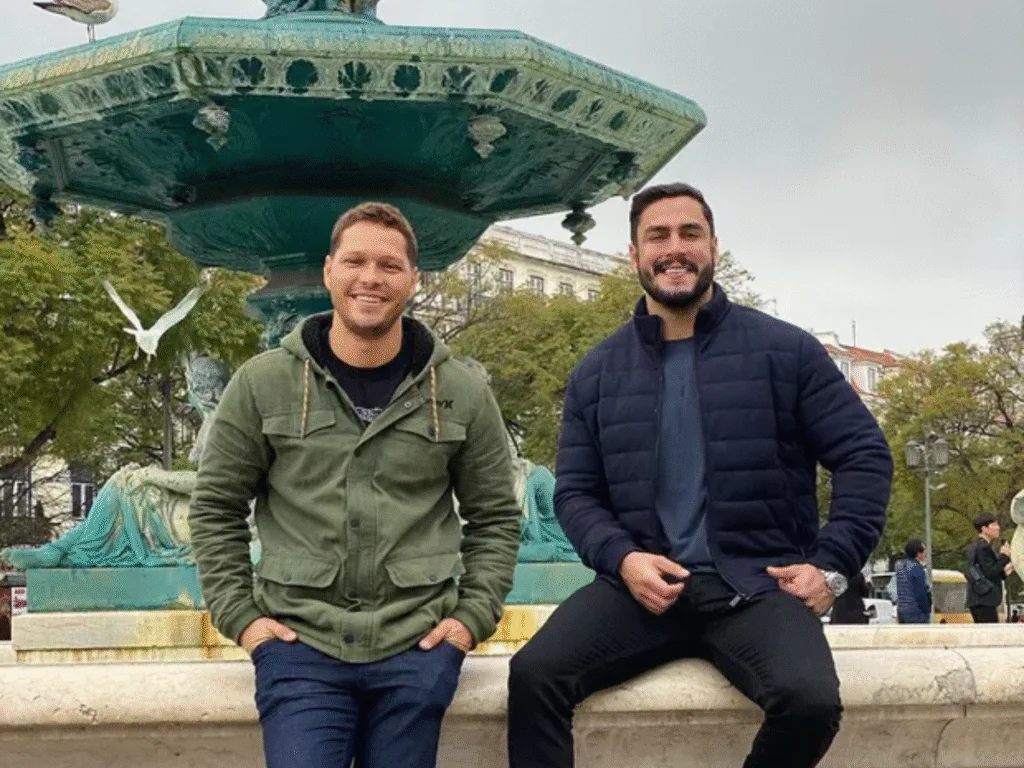 Médico Ben-Hur Correia e repórter da Globo Lucas Costa