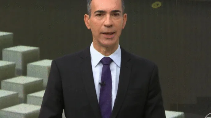 Jornalista César Tralli no Jornal Hoje