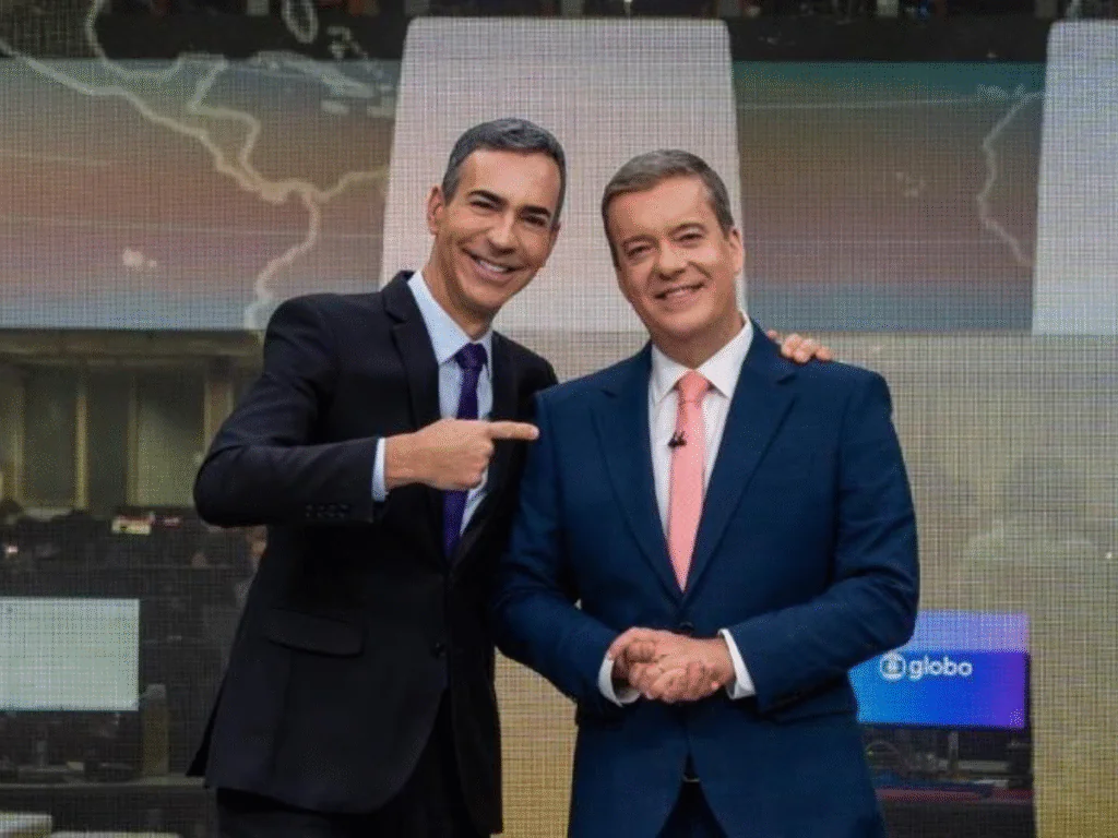 Jornalistas César Tralli e Roberto Kovalick