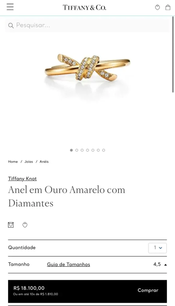 Joias comprada pelo jogador Vinicius Júnior para a influenciadora Virginia Fonsenca