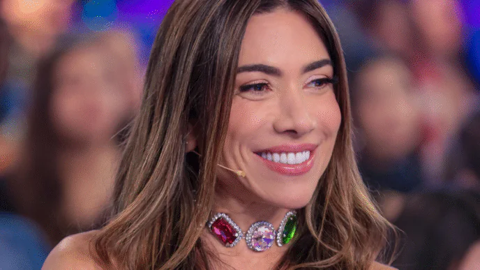 Apresentadora Patrícia Abravanel no Programa Silvio Santos