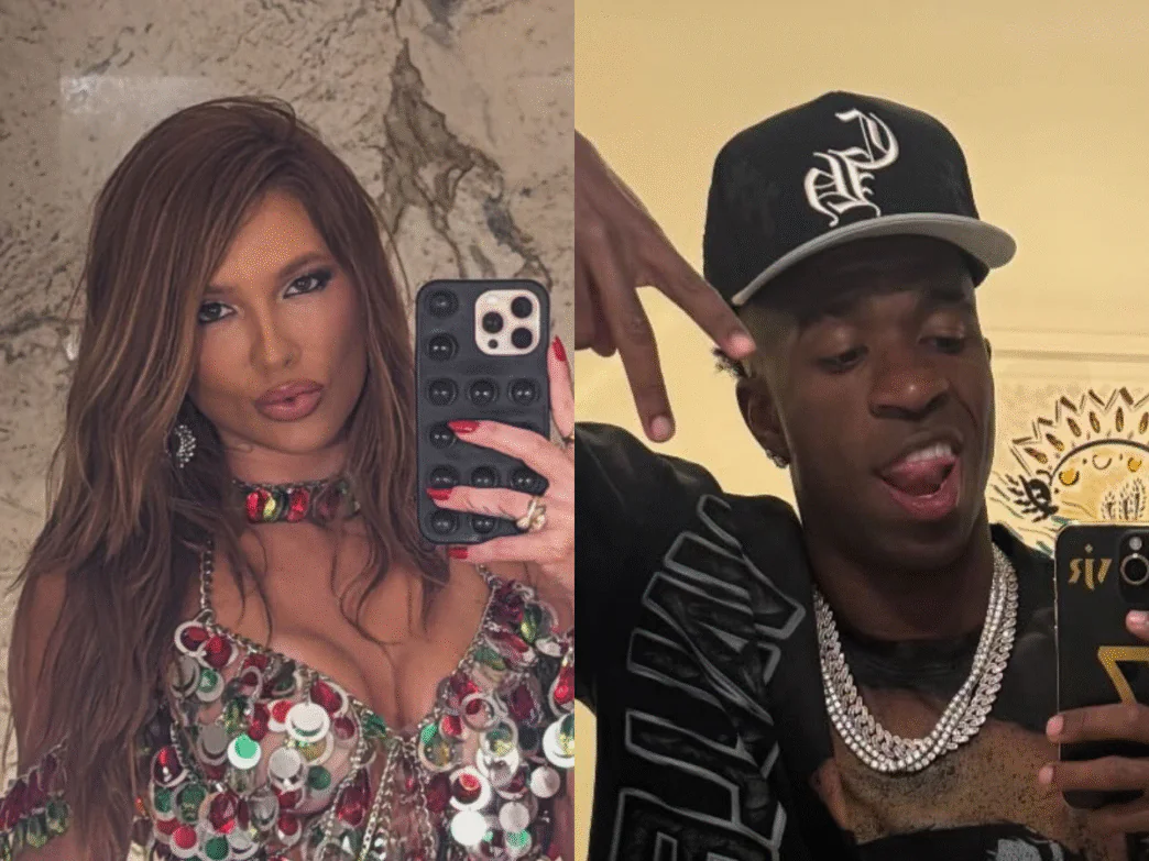 Influenciadora Virginia Fonseca e jogador Vinicius Junior, o Vini Jr