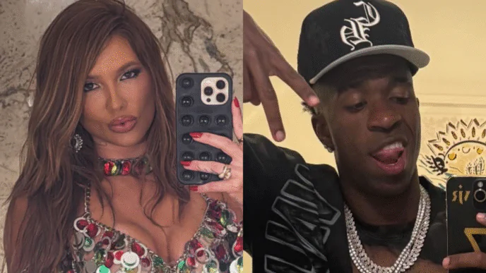 Influenciadora Virginia Fonseca e jogador Vinicius Junior, o Vini Jr