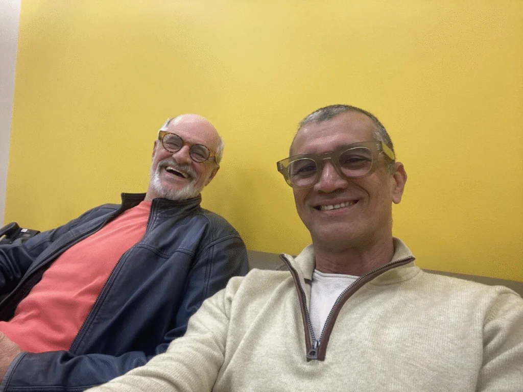 Ator Marcos Caruso e marido, o enfermeiro Marcos Paiva