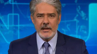 Jornalista William Bonner no Jornal Nacional