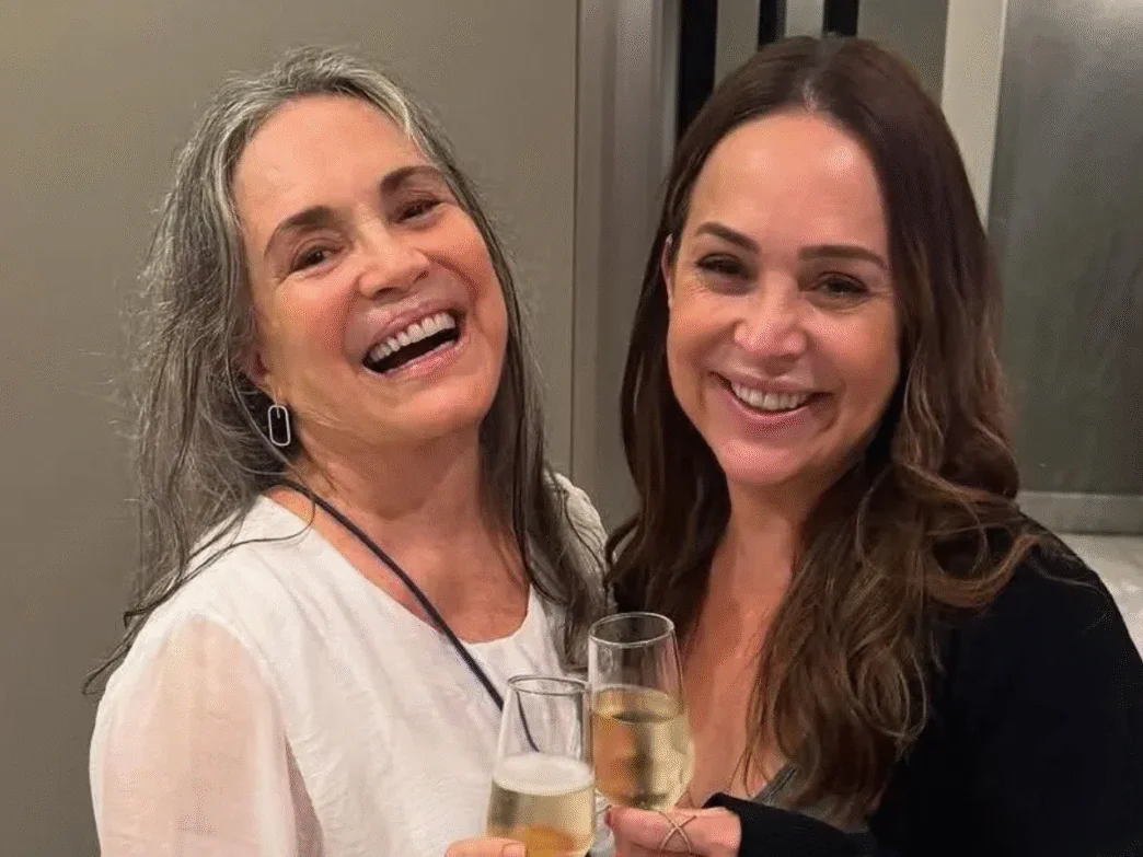 Atrizes Gabriela Duarte e Regina Duarte, mãe e filha