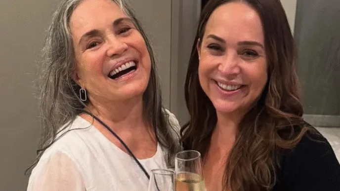 Atrizes Gabriela Duarte e Regina Duarte, mãe e filha