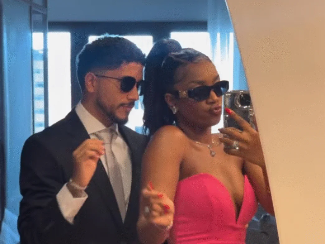 Jogador Yuri Lima e cantora Iza