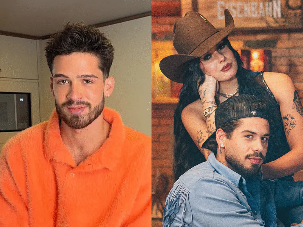 Ator João Guilherme, cantor Zé Felipe e cantora Ana Castela