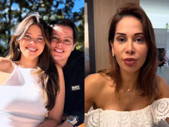 Influenciadora Maíra Cardi com o filho e nora