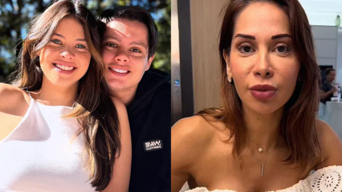 Influenciadora Maíra Cardi com o filho e nora
