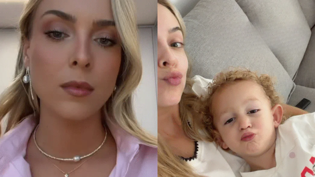 Influenciadora Tata Estaniecki e o filho caçula com o youtube Júlio Cocielo, Caio