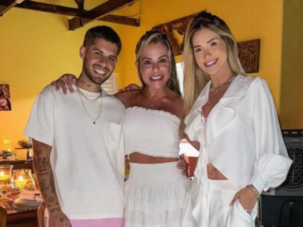 Cantor Zé Felipe, Poliana Rocha, a mulher de Leonarod, e a influenciadora Virginia Fonseca