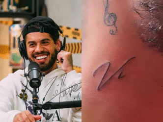 Cantor Zé Felipe e Tatuagem feita para a ex-mulher, a influenciadora Virginia Fonseca