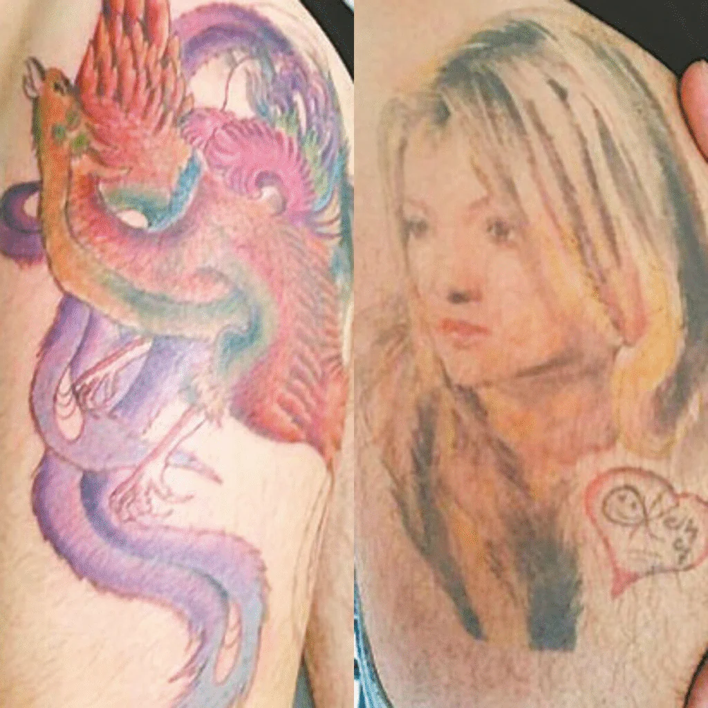 Latino tatua uma fênix no lugar do rosto de Kelly Key