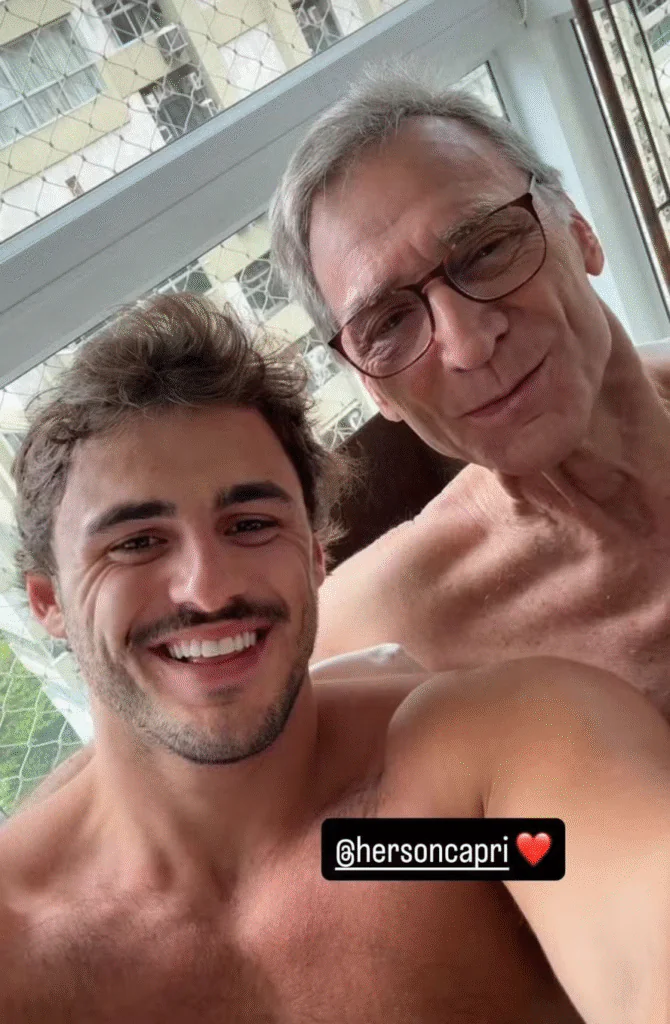 Ator Herson Capri e o filho, Lucas Capri