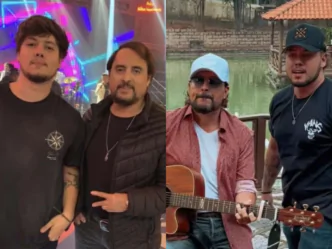 Cantor e irmão de Chitãozinho e Xororó, Mauri Lima e o filho, Maury Lima