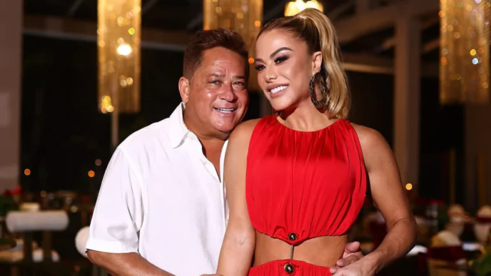 Cantor Leonardo e a mulher, Poliana Rocha