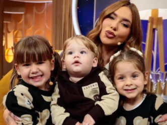 Influenciadora Virginia Fonseca e os três filhos, Maria Alice, Maria Flor e José Leonardo